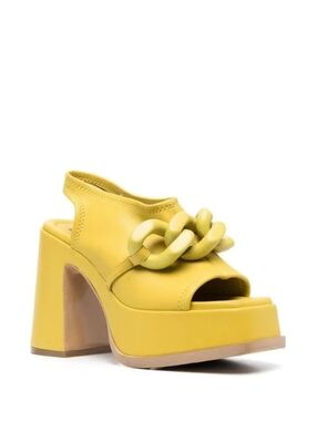 STELLA MCCARTNEY Skyla Chain Detail Platform Sandals EU 37.5 US 7.5 Org $1,145